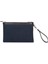Stitched Lacivert Denim Kahverengi Clutch Kadın El Portföyü 2