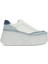 Nama Kama Mavi Beyaz Kadın Deri Sneaker 1