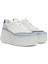 Nama Kama Mavi Beyaz Kadın Deri Sneaker 2