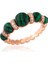 Cosmic Grace Malachite Rose Gold Kadın Altın Yüzük 1