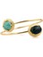 Ares Azurite Amazonite Kadın Altın Cuff Bileklik 1