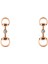 Horsebit Kadın Rose Gold Küpe 4