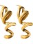 Seta Spiral Gold Kadın Gümüş Halka Küpe 1