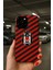 iPhone 11 Pro Uyumlu Kırmızı Çizgi Baskılı Içi Kadife Uv Teknoloji Baskılı Kılıf 3