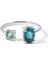 Deep Sea Ring London Blue Topaz And Aquamarine 14 Ayar White Gold Kadın Altın Yüzük 1