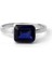 Bold Blue Sapphire 8 Ayar Kadın Altın Yüzük 1