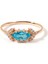 Eye Of Sauron Ring Diamond And Aquamarine 14 Ayar Altın Yüzük 1