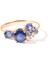 Cosmic Ring Diamond And Blue Sapphire 14 Ayar Rose Gold Kadın Altın Yüzük 1