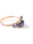 Cosmic Ring Diamond And Blue Sapphire 14 Ayar Rose Gold Kadın Altın Yüzük 2