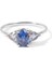 Diana Ring Blue Sapphire And Aquamarine 8 Ayar White Gold Kadın Altın Yüzük 1