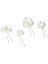 Ceramic Viola Pin Set Beyaz 4'lü Kadın Saç Aksesuarı 1
