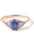 Diana Ring Blue Sapphire And Aquamarine 8 Ayar Rose Gold Kadın Altın Yüzük 1