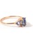 Diana Ring Blue Sapphire And Aquamarine 8 Ayar Rose Gold Kadın Altın Yüzük 2