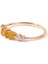 Sunshine Ring Diamond Citrine And Fire Opal 14 Ayar Rose Gold Kadın Altın Yüzük 2