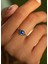 Diana Ring Blue Sapphire And Aquamarine 8 Ayar Yellow Gold Kadın Altın Yüzük 2