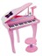 37 Tuşlu Mini Piano Mikrofonlu ve Tabureli Çocuk Piyano PEMBE-88022 1