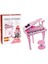 37 Tuşlu Mini Piano Mikrofonlu ve Tabureli Çocuk Piyano PEMBE-88022 2
