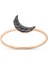 Black Moon Siyah Pırlanta Taşlı 14 Ayar Rose Gold Kadın Yüzük 2