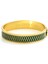 Parterre Emerald Gold Hinged Bangle New Bileklik 1