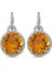 Sarı Topaz 18 Ayar Kadın Pırlanta Küpe 1