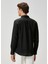 Comfort Fit Siyah Keten Gömlek 6