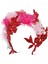 Frida Headpiece Fuşya Kırmızı Ipek Çiçek Kadın Saç Aksesuarı 1
