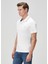 Slim Fit Beyaz Polo Yaka T-Shirt 4