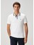 Slim Fit Beyaz Polo Yaka T-Shirt 2