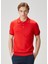 Kırmızı Kaz Jakarlı Polo Yaka T-Shirt 2
