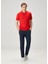 Kırmızı Kaz Jakarlı Polo Yaka T-Shirt 3