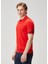 Kırmızı Kaz Jakarlı Polo Yaka T-Shirt 4