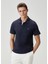 Comfort Fit Lacivert Polo Yaka T-Shirt 2