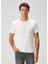 Kırık Beyaz Kabartmalı Logo Baskılı T-Shirt 1