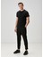 Relaxed Fit Siyah Basic T-Shirt 3