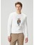 Beyaz Logo Baskılı Sweatshirt 1