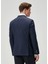 Lacivert Kuşgözü Dokulu Blazer 6