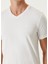 Beyaz V Yaka T-Shirt 5