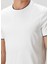 Beyaz Kontrast Garni Detaylı T-Shirt 6