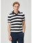 Lacivert Beyaz Polo Yaka T-Shirt 1