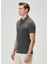 Comfort Fit Antrasit Polo Yaka T-Shirt 4