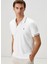 Beyaz Şerit Detaylı Polo T-Shirt 2