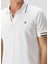 Beyaz Şerit Detaylı Polo T-Shirt 6