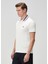 Comfort Fit Beyaz Polo Yaka T-Shirt 4