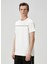 Beyaz Şerit Kaz Baskılı T-Shirt 4