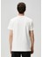Beyaz Şerit Kaz Baskılı T-Shirt 5