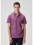 Comfort Fit Mor Polo Yaka T-Shirt 2