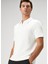 Kırık Beyaz Polo Yaka T-Shirt 2
