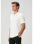 Kırık Beyaz Polo Yaka T-Shirt 4