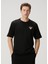 Relaxed Siyah Figür Baskılı T-Shirt 1