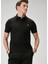 Comfort Fit Siyah Polo Yaka T-Shirt 2